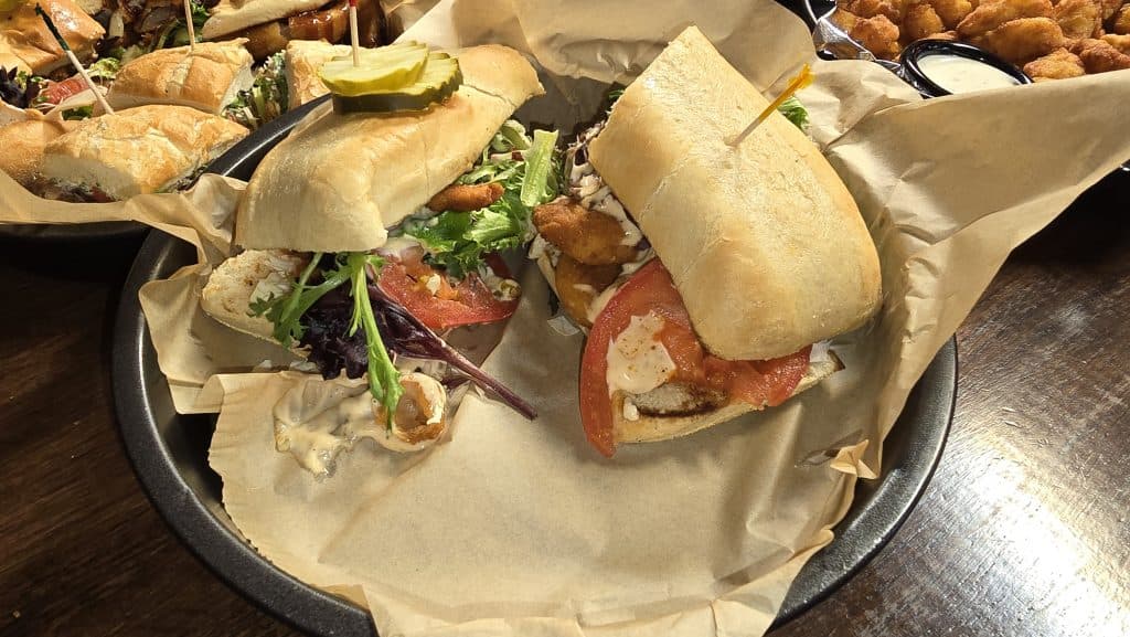 Shrimp Po'Boy sandwich at The Gobbler